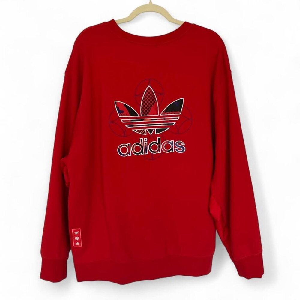Adidas Red Crewneck Sweatshirt L